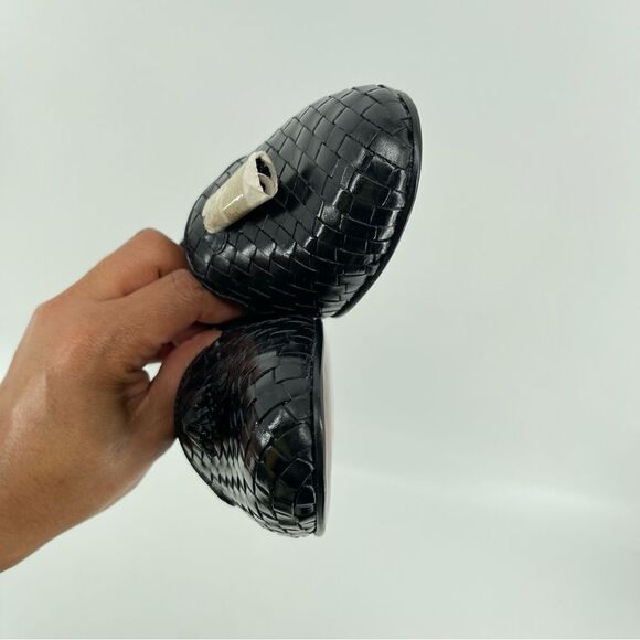 Vintage Pappagallo Women’s Black Woven Leather Tassel Fringe Loafers Size 6.5 - Picture 8 of 17